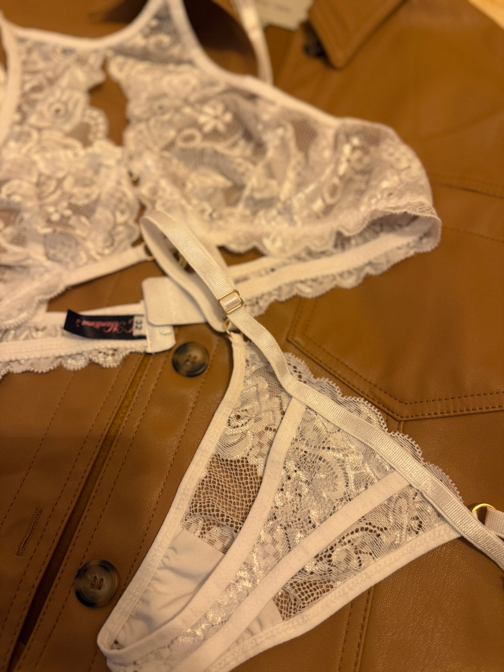The Muse Set – handmade lace lingerie set, styling shot
