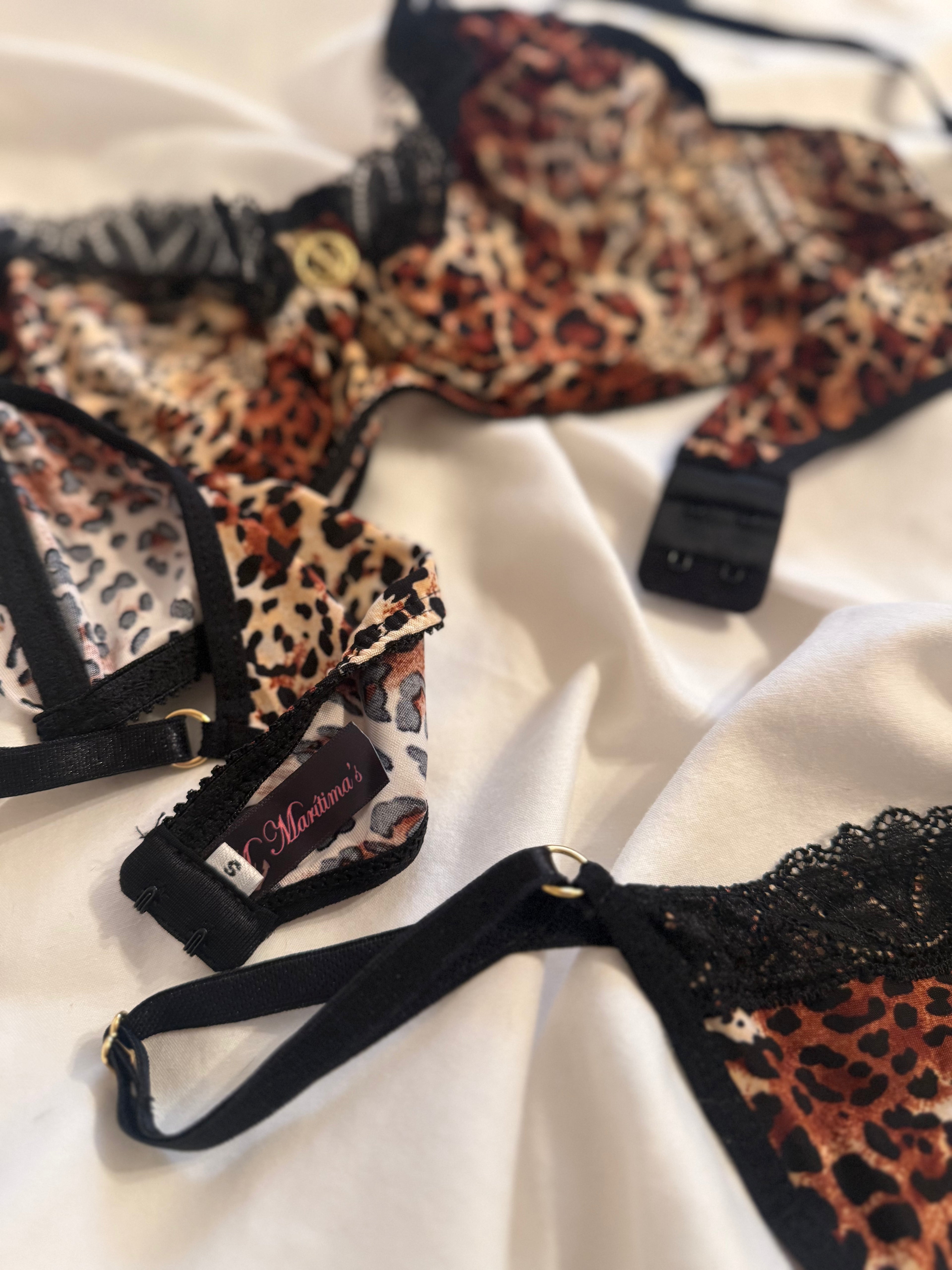 The Wild Set – lace bra and panty set, close-up detail